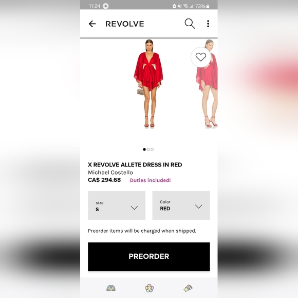 Michael Costello Allete dress red small - Picture 5 of 5